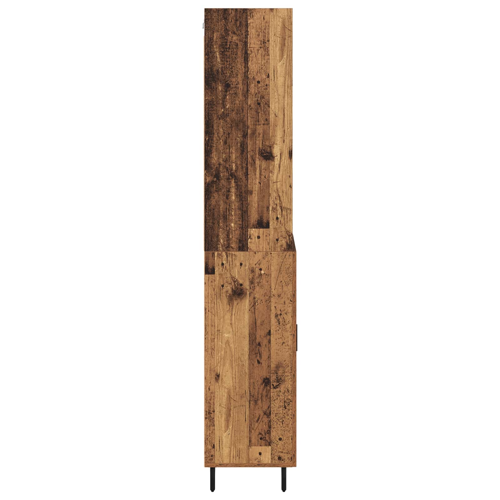 Haut Armoire avec tiroir 2 pcs Bois Ancien Bois d'ingénierie - XIOS