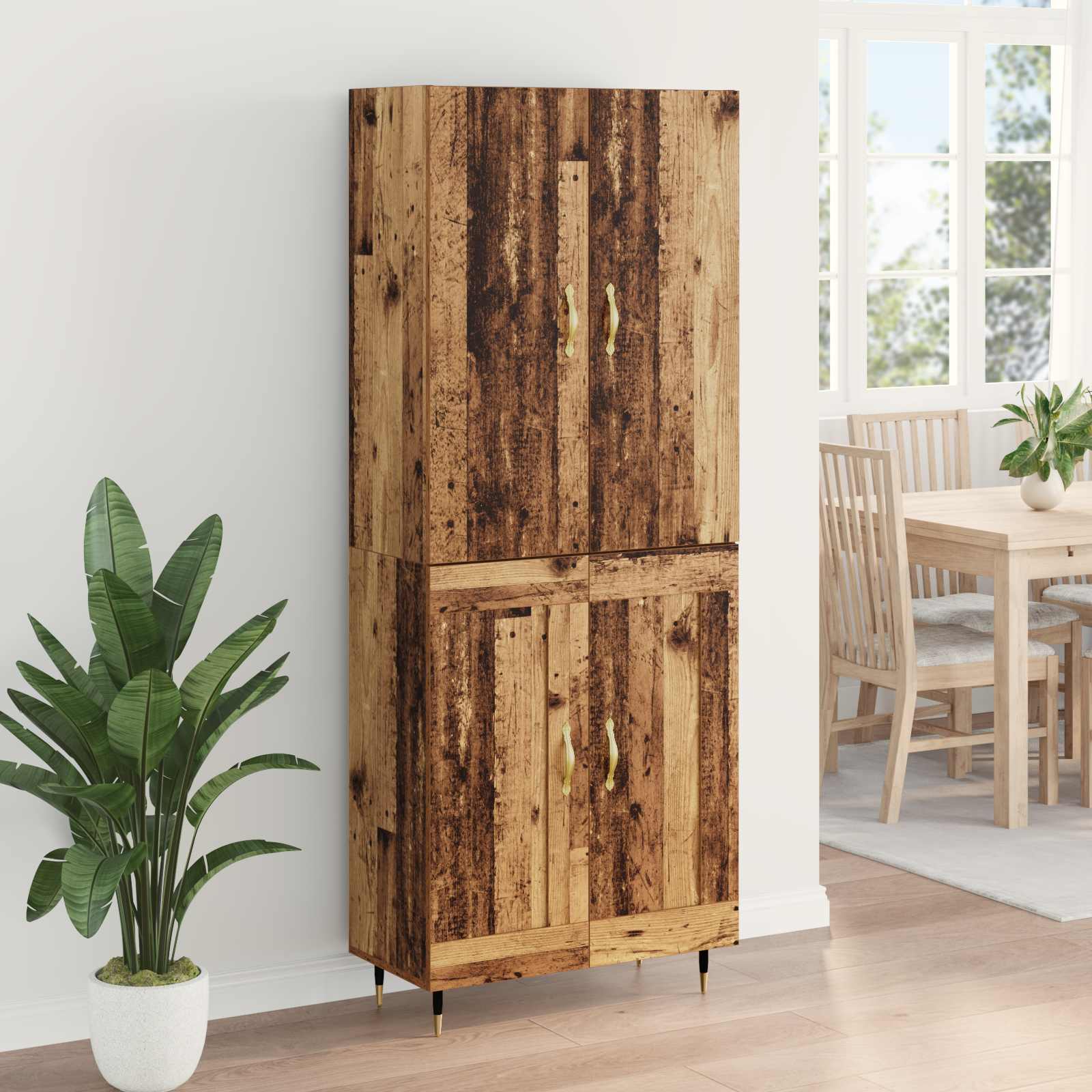 Haut Armoire Bois Ancien 69,5 x 34 x 180 cm Bois d'ingénierie - XIOS