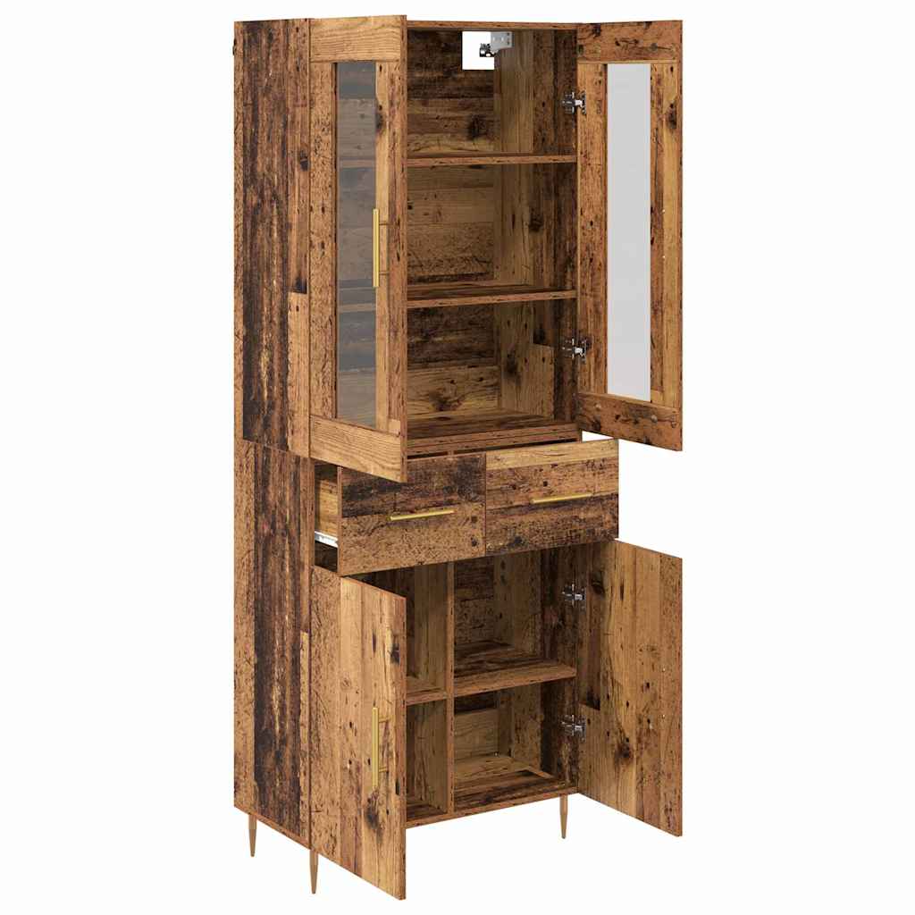 Haut Armoire avec tiroir 2 pcs Bois ancien Bois d'ingénierie - XIOS