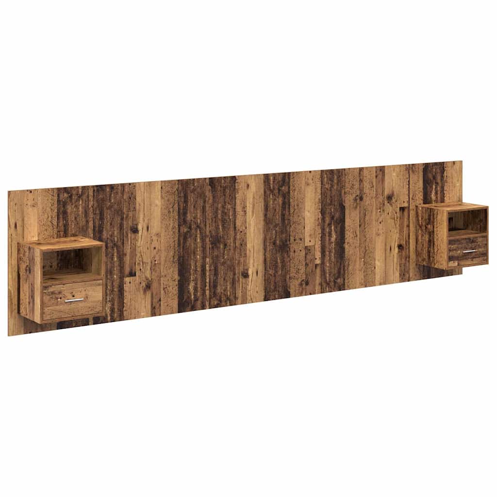 Tête de lit avec armoire 3 pcs Bois Ancien Bois d'ingénierie - XIOS