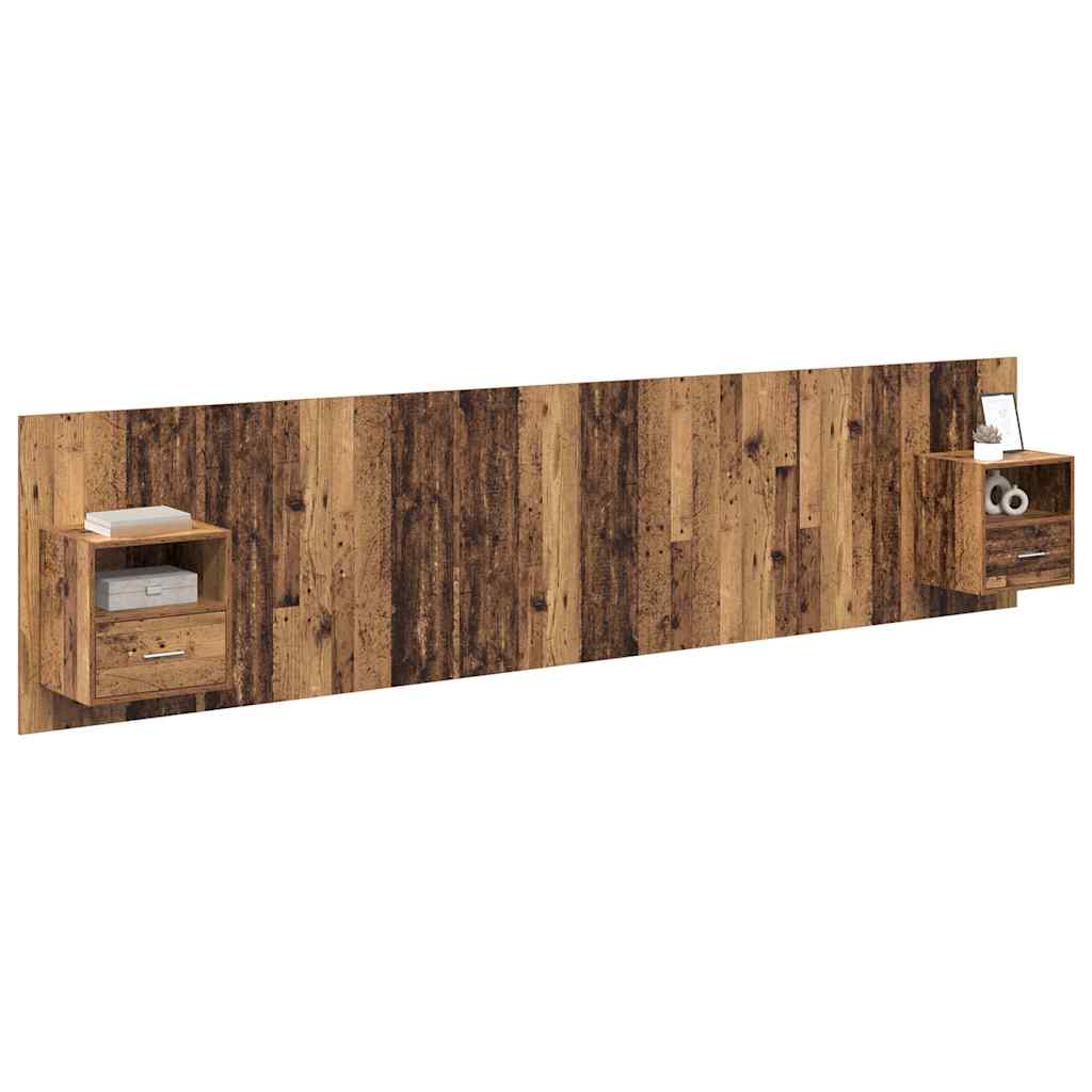 Tête de lit avec armoire 3 pcs Bois Ancien Bois d'ingénierie - XIOS