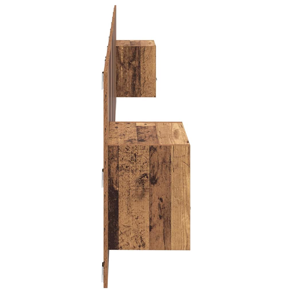 Tête de lit avec armoire 3 pcs Bois Ancien Bois d'ingénierie - XIOS