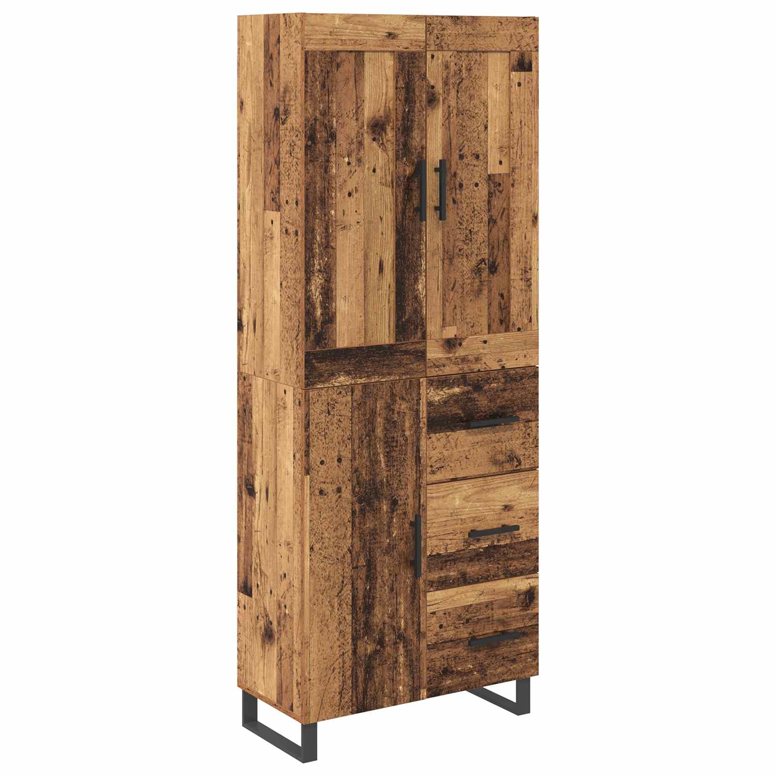 Haut Armoire 2 pc Bois ancien 69,5 x 34 x 180 cm