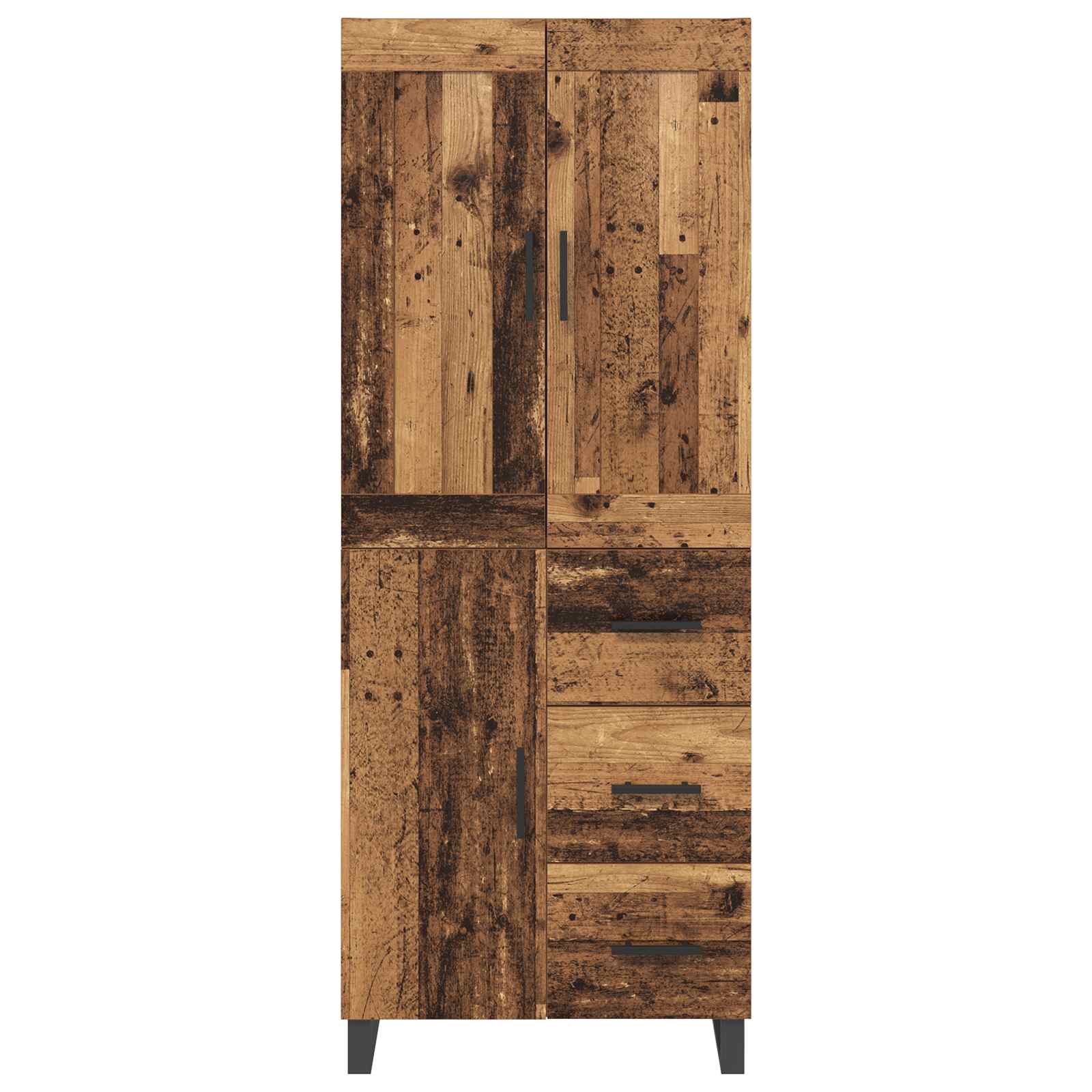 Haut Armoire 2 pc Bois ancien 69,5 x 34 x 180 cm