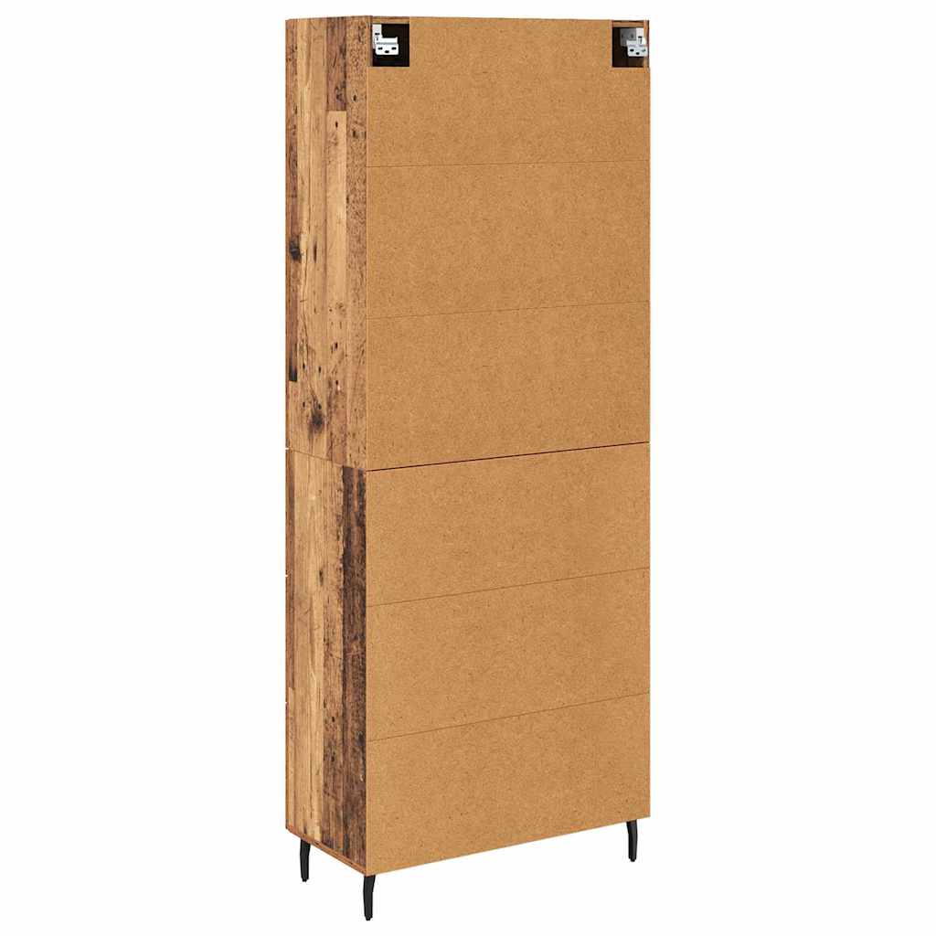 Haut Armoire avec tiroir 2 pcs Bois Ancien Bois d'ingénierie - XIOS