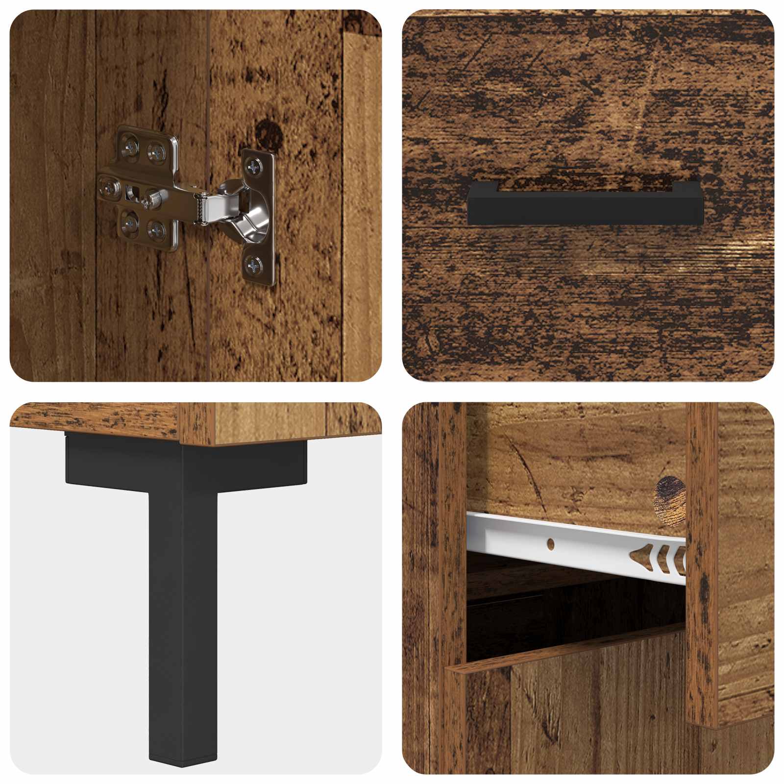 Haut Armoire Bois Ancien 69,5 x 34 x 180 cm Bois d'ingénierie - XIOS