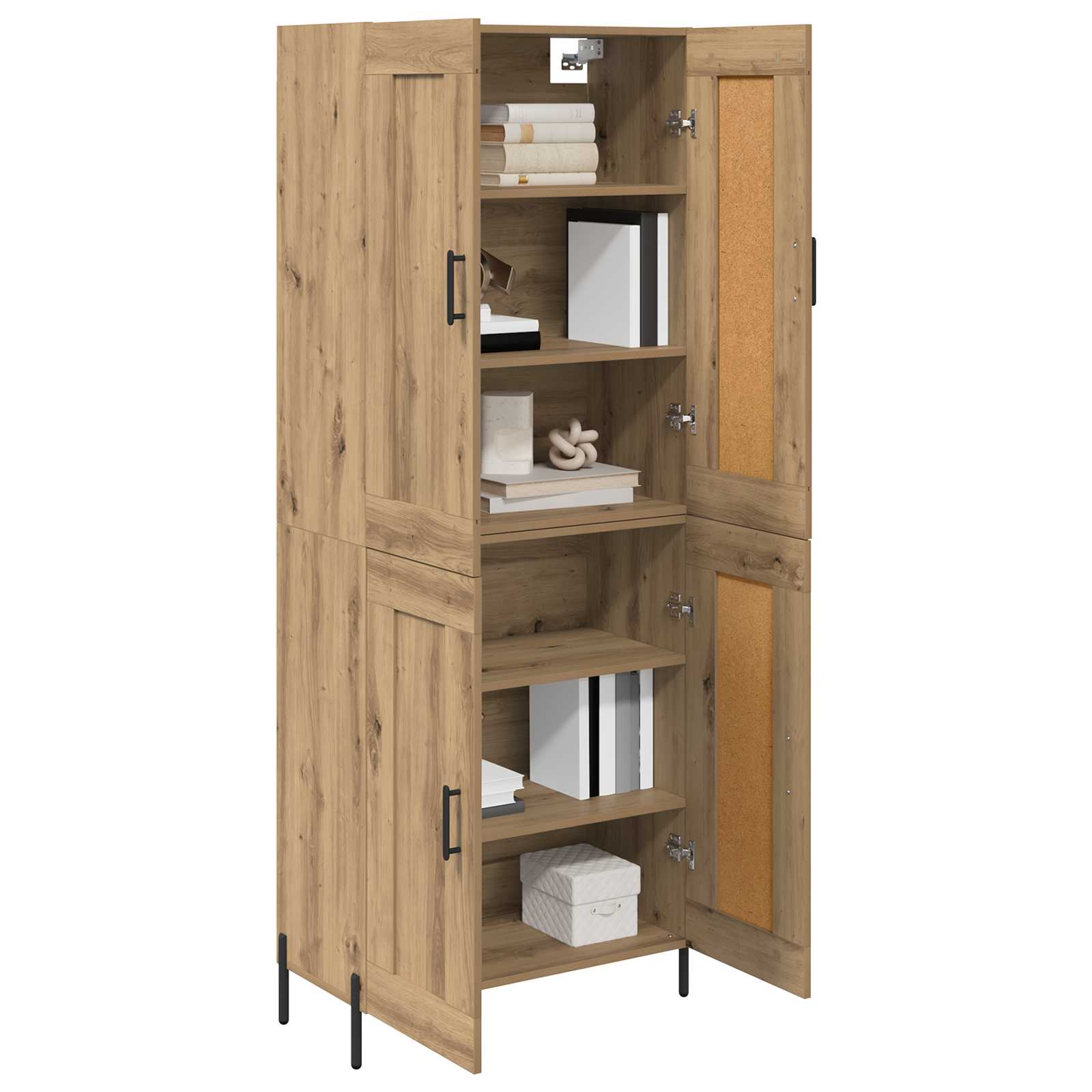 Haut Armoire 2 pcs Chêne artisanal Bois d'ingénierie - XIOS