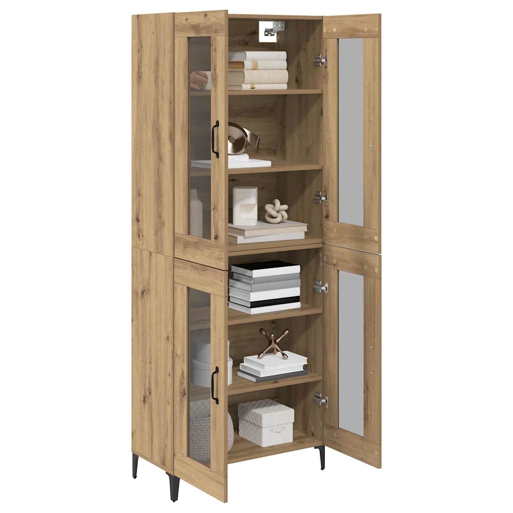 Haut Armoire Montage mural Chêne artisanal 69,5 x 34 x 180 cm - XIOS