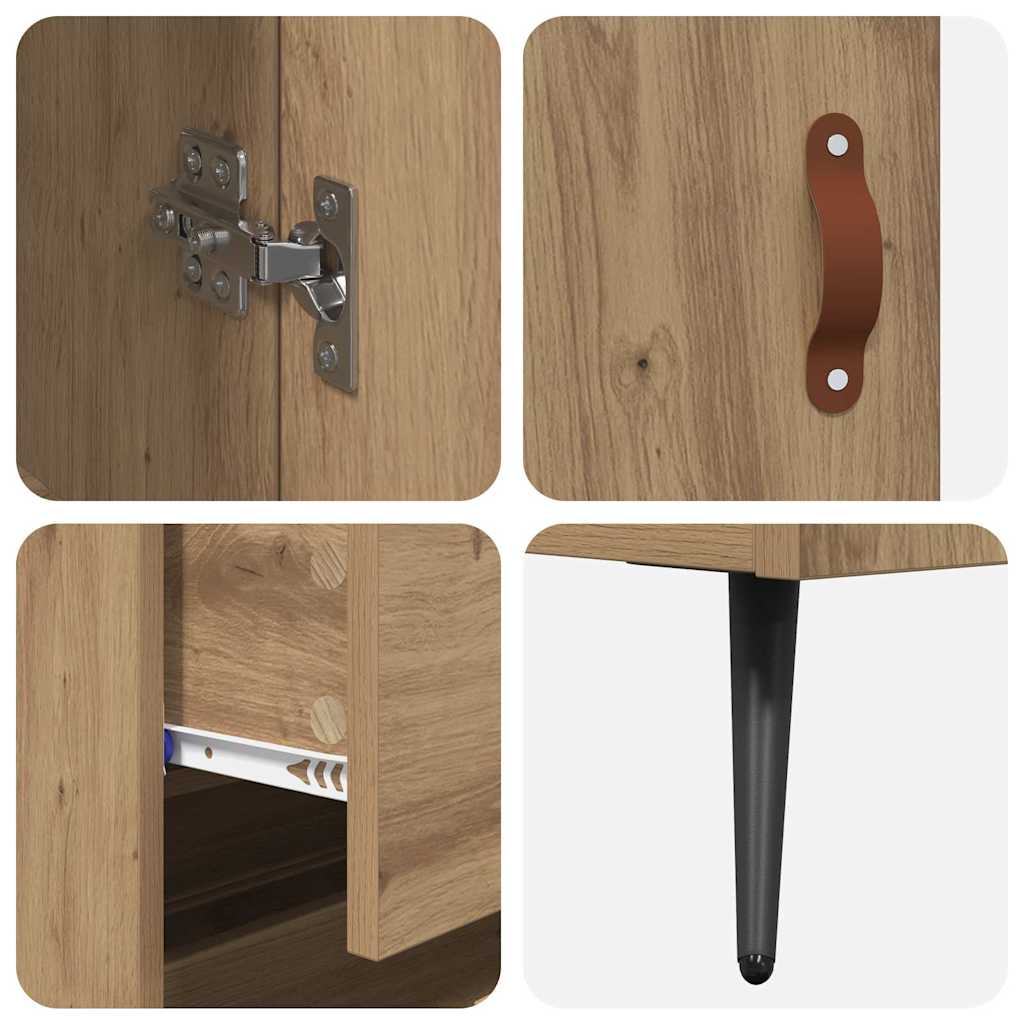 Buffet avec étagère 2 pcs Chêne artisanal Bois d'ingénierie - XIOS