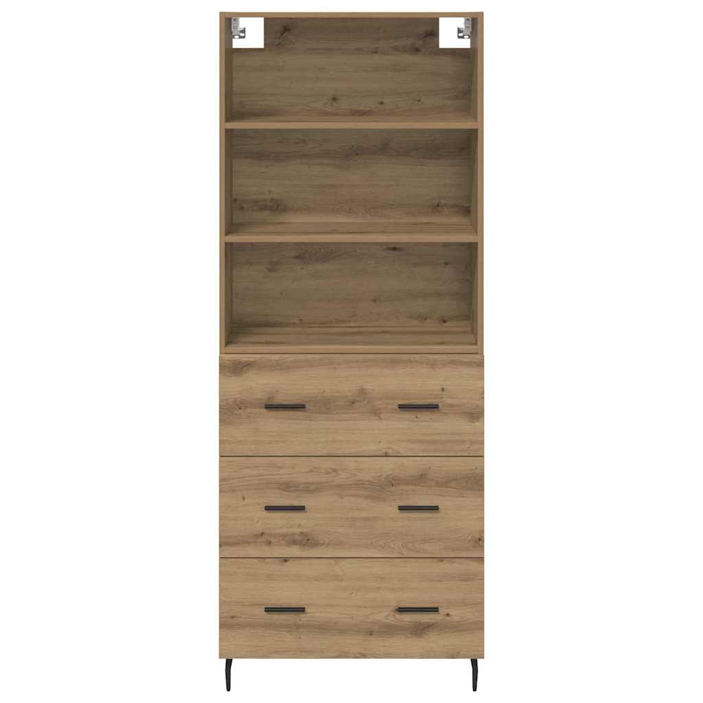 Haut Armoire avec tiroir Chêne artisanal 69,5 x 34 x 180 cm - XIOS