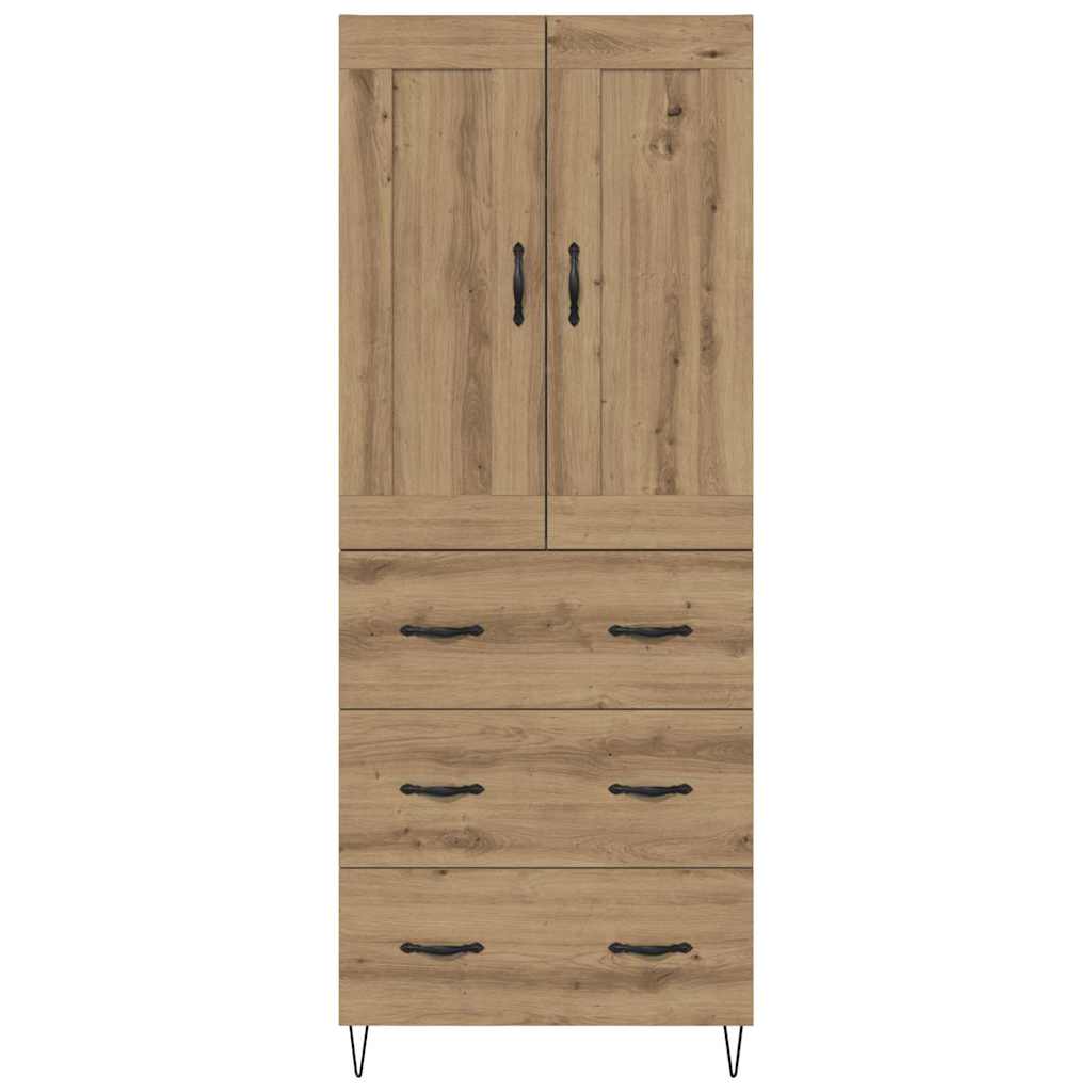 Haut Armoire avec tiroir Chêne artisanal 69,5 x 34 x 180 cm - XIOS