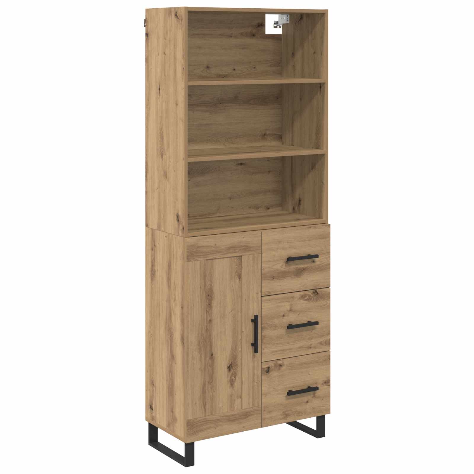 Haut Armoire avec tiroir Chêne artisanal 69,5 x 34 x 180 cm - XIOS