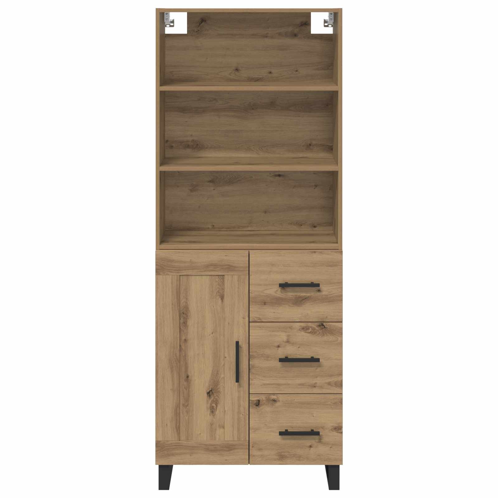 Haut Armoire 2 pcs Chêne artisanal Bois d'ingénierie - XIOS