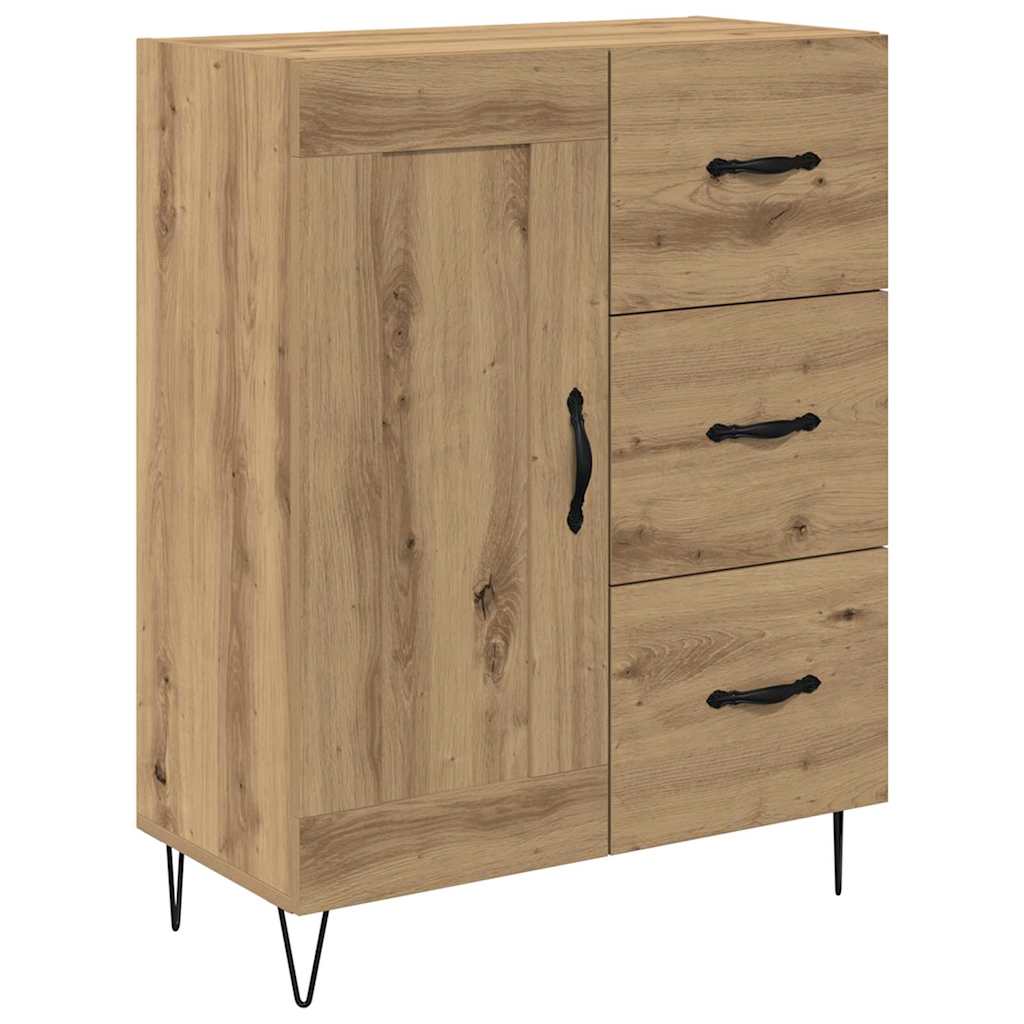 Haut Armoire 2 pcs Chêne artisanal Bois Aggloméré et Verre - XIOS