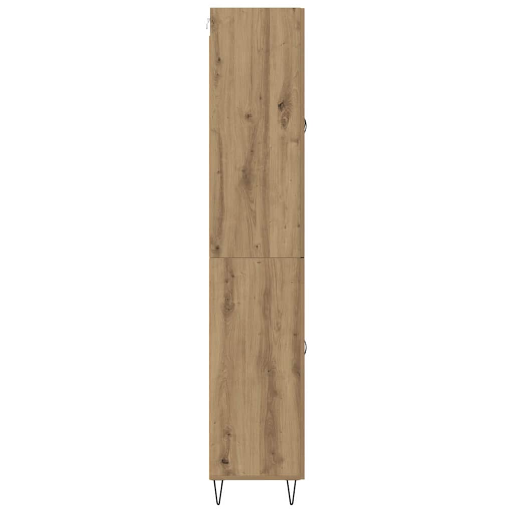 Haut Armoire 2 pcs Chêne artisanal Bois Aggloméré et Verre - XIOS