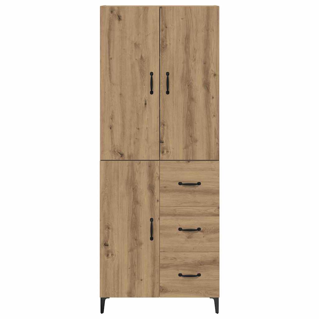 Haut Armoire Montage mural Chêne artisanal 69,5 x 34 x 180 cm - XIOS