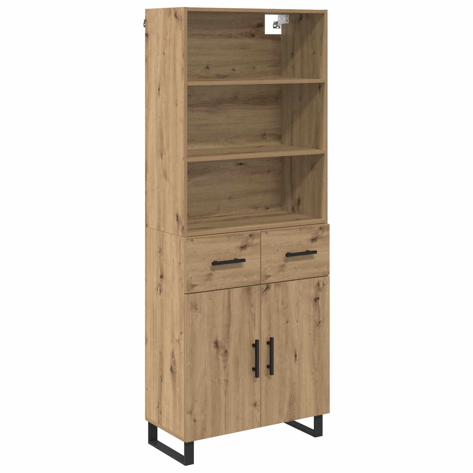 Haut Armoire 2 pcs Chêne artisanal Bois d'ingénierie - XIOS
