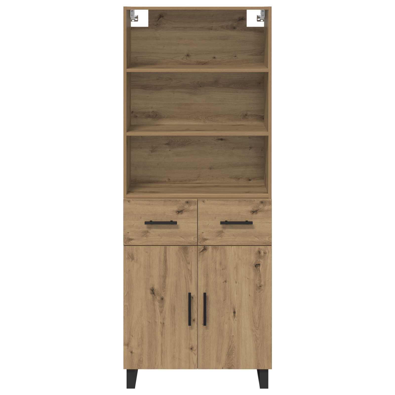 Haut Armoire 2 pcs Chêne artisanal Bois d'ingénierie - XIOS