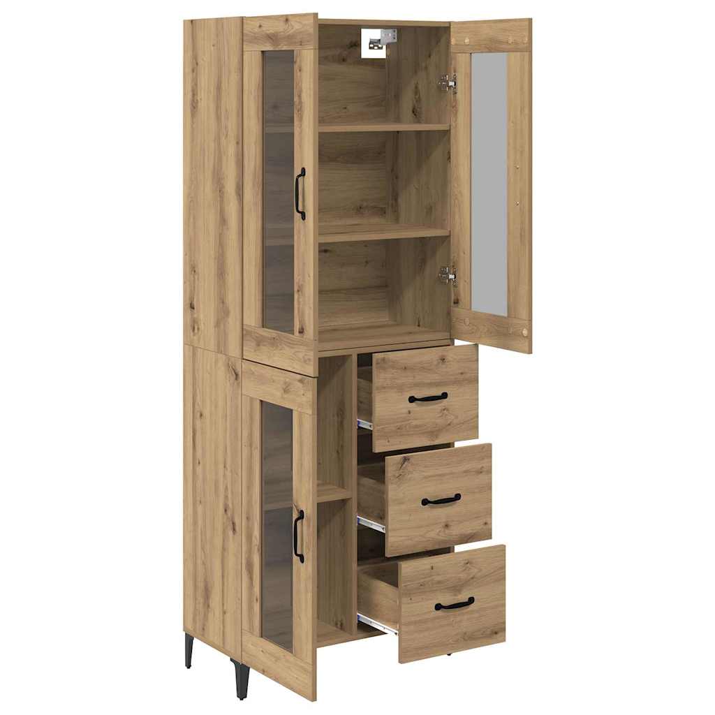 Haut Armoire Chêne artisanal 69,5 x 34 x 180 cm - XIOS