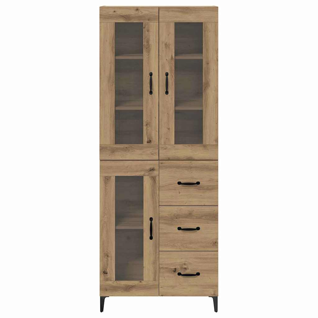 Haut Armoire Montage mural Chêne artisanal 69,5 x 34 x 180 cm - XIOS