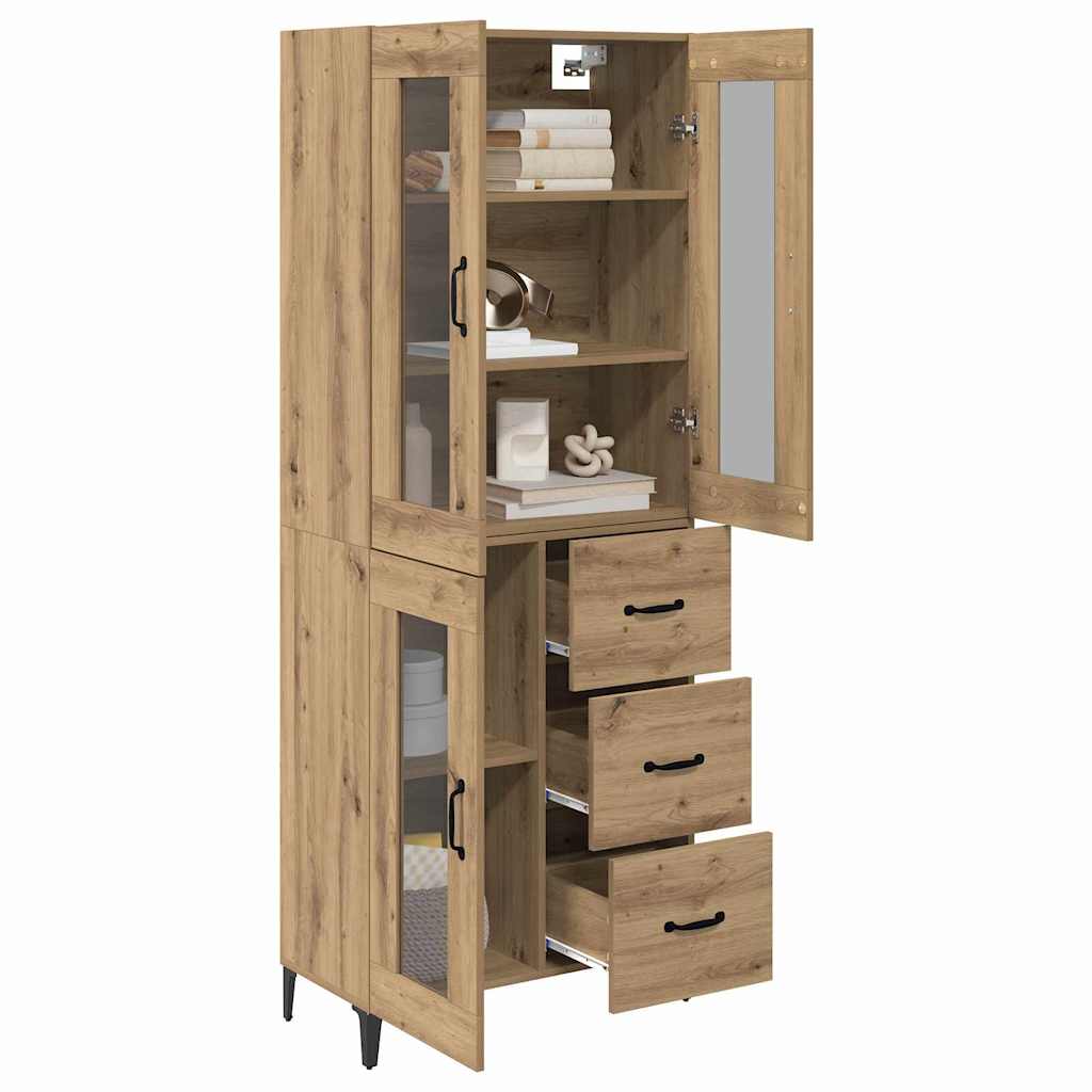 Haut Armoire Chêne artisanal 69,5 x 34 x 180 cm - XIOS