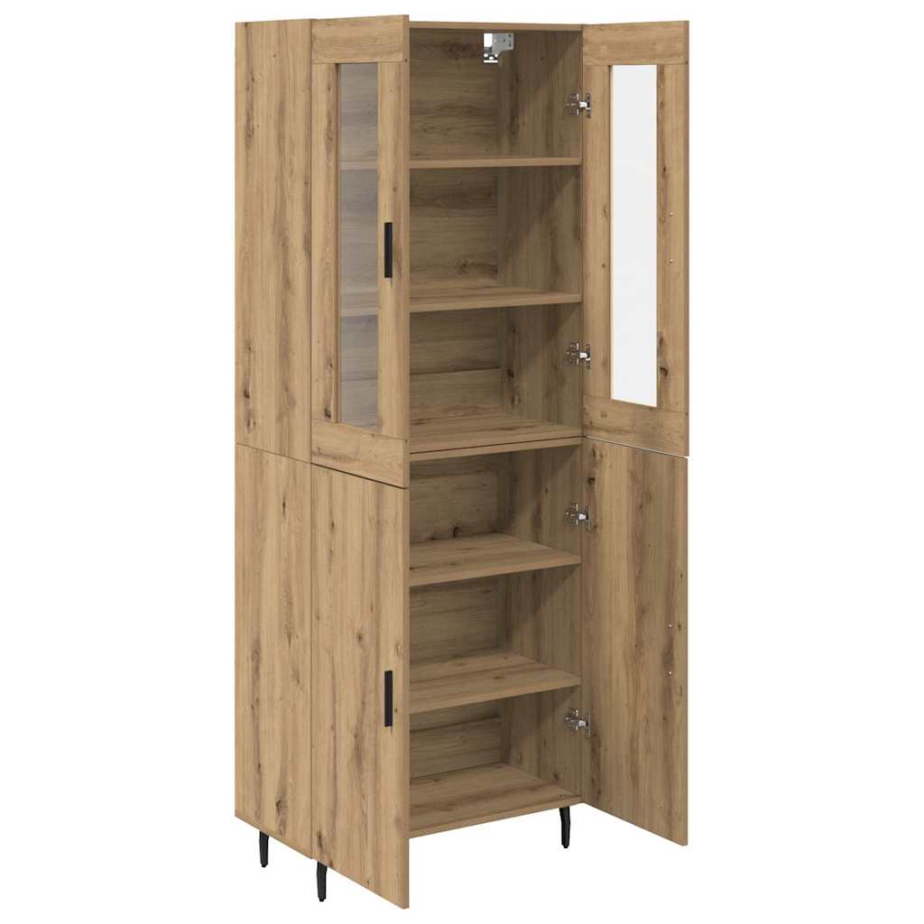 Haut Armoire 2 pc Chêne artisanal 69,5 x 34 x 180 cm