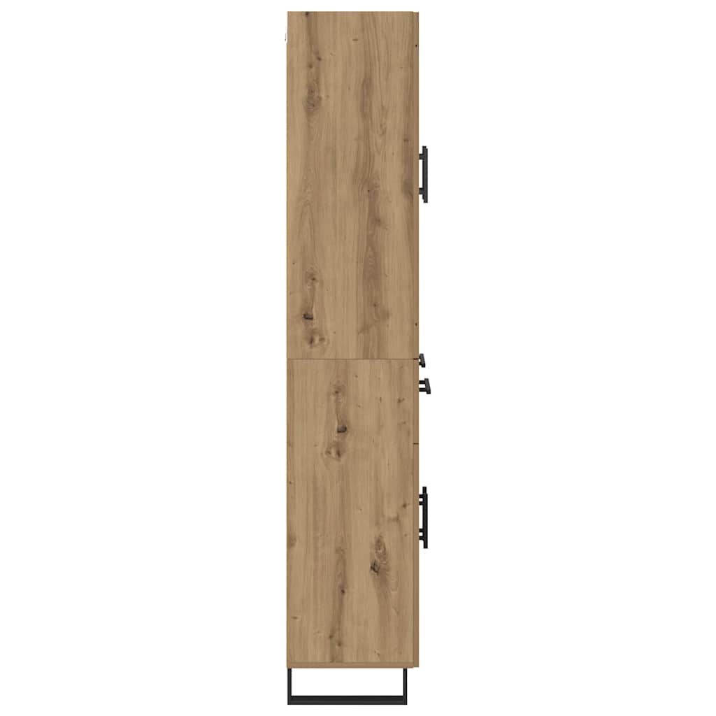 Haut Armoire 2 pcs Chêne artisanal Bois Aggloméré et Verre - XIOS