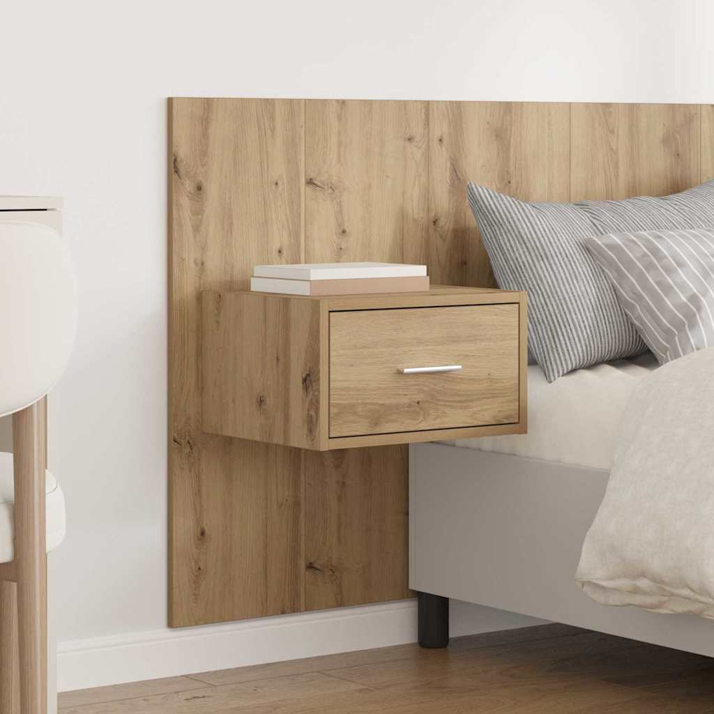 Tête de lit avec armoire avec tiroir 3 pcs Chêne artisanal - XIOS