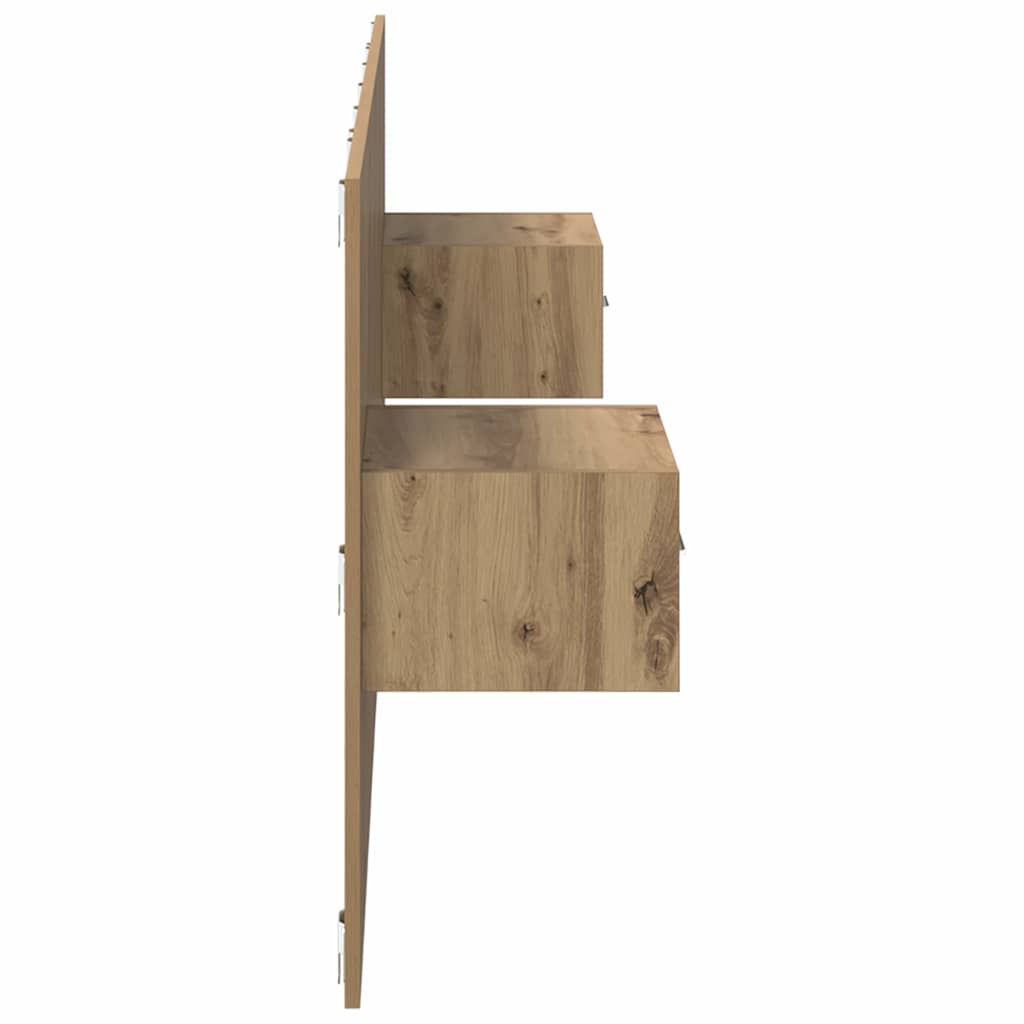 Tête de lit avec armoire avec tiroir 3 pcs Chêne artisanal - XIOS