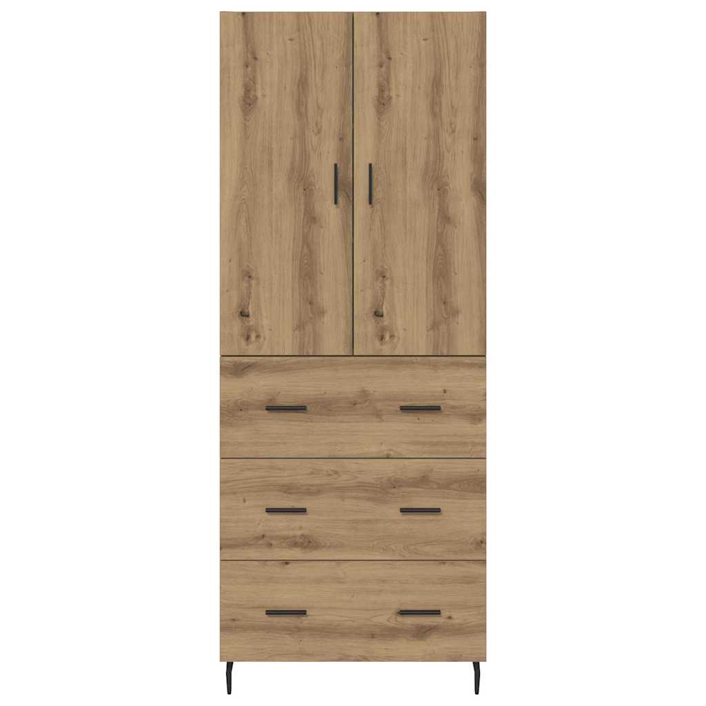 Haut Armoire 2 pcs Chêne artisanal 69,5 x 34 x 180 cm
