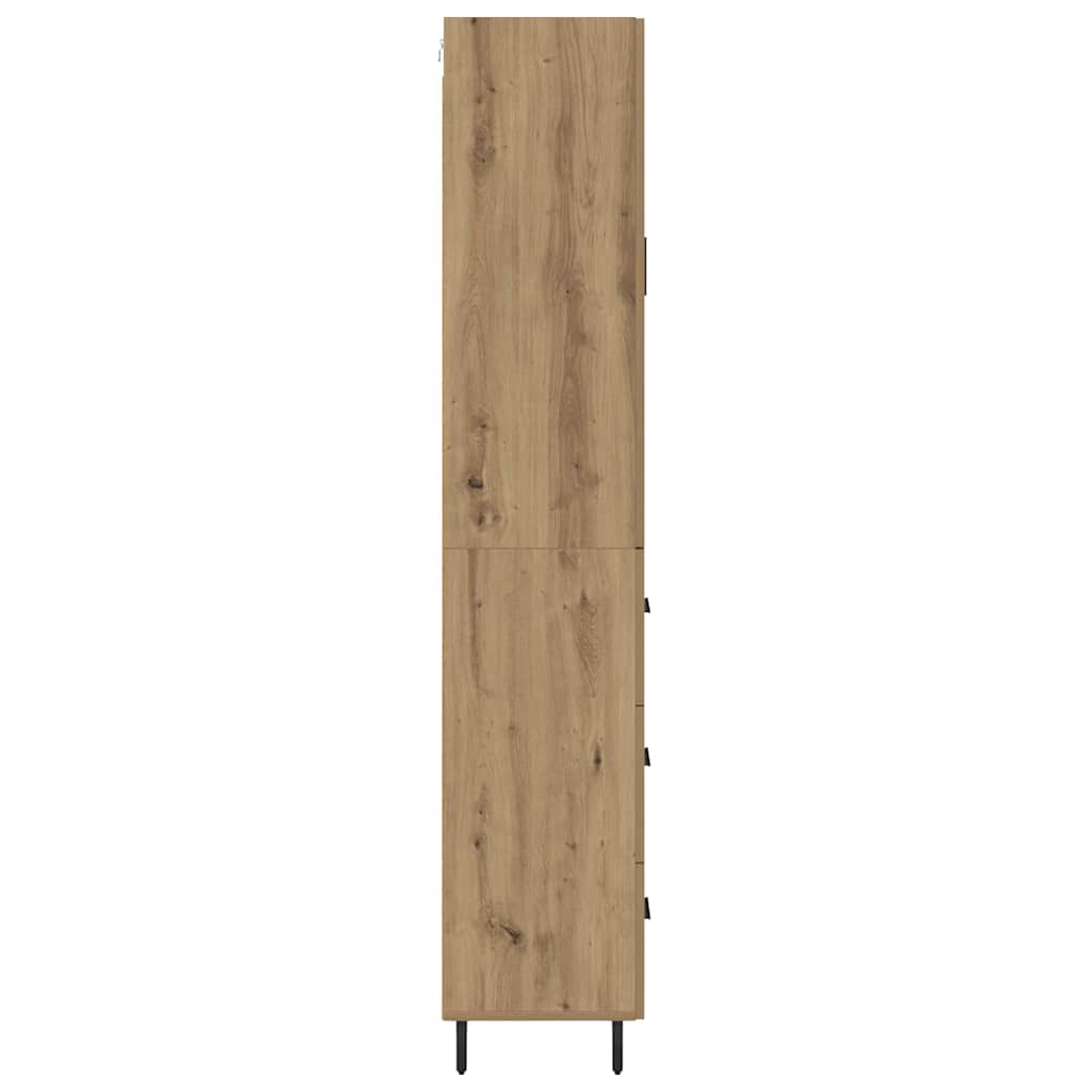 Haut Armoire 2 pcs Chêne artisanal 69,5 x 34 x 180 cm