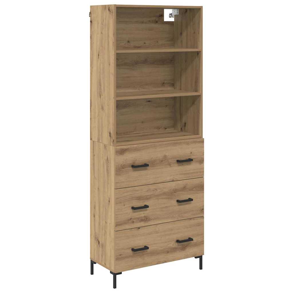Haut Armoire avec tiroir Chêne artisanal 69,5 x 32,5 x 180 cm - XIOS