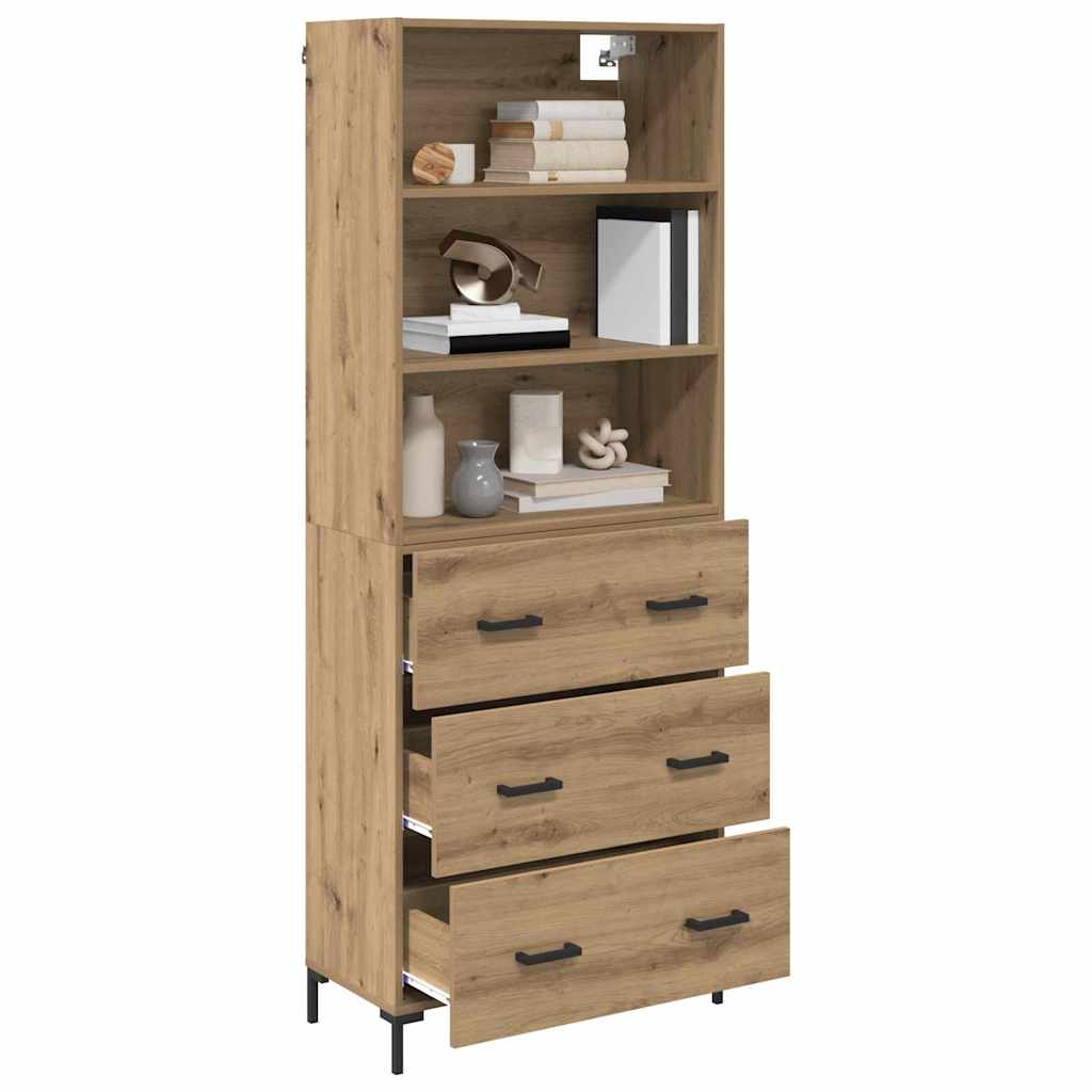 Haut Armoire avec tiroir Chêne artisanal 69,5 x 32,5 x 180 cm - XIOS