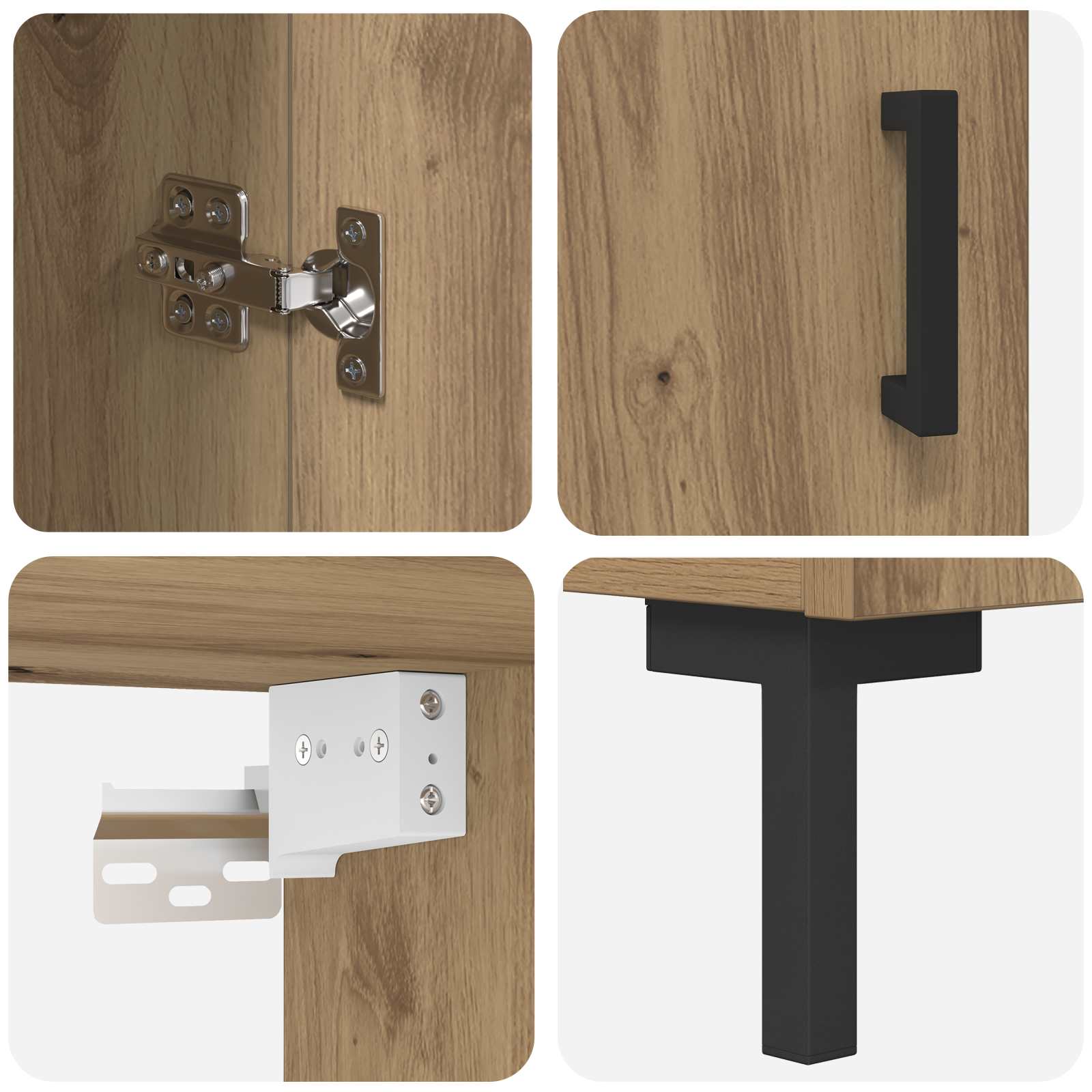 Haut Armoire Chêne artisanal 69,5 x 34 x 180 cm - XIOS