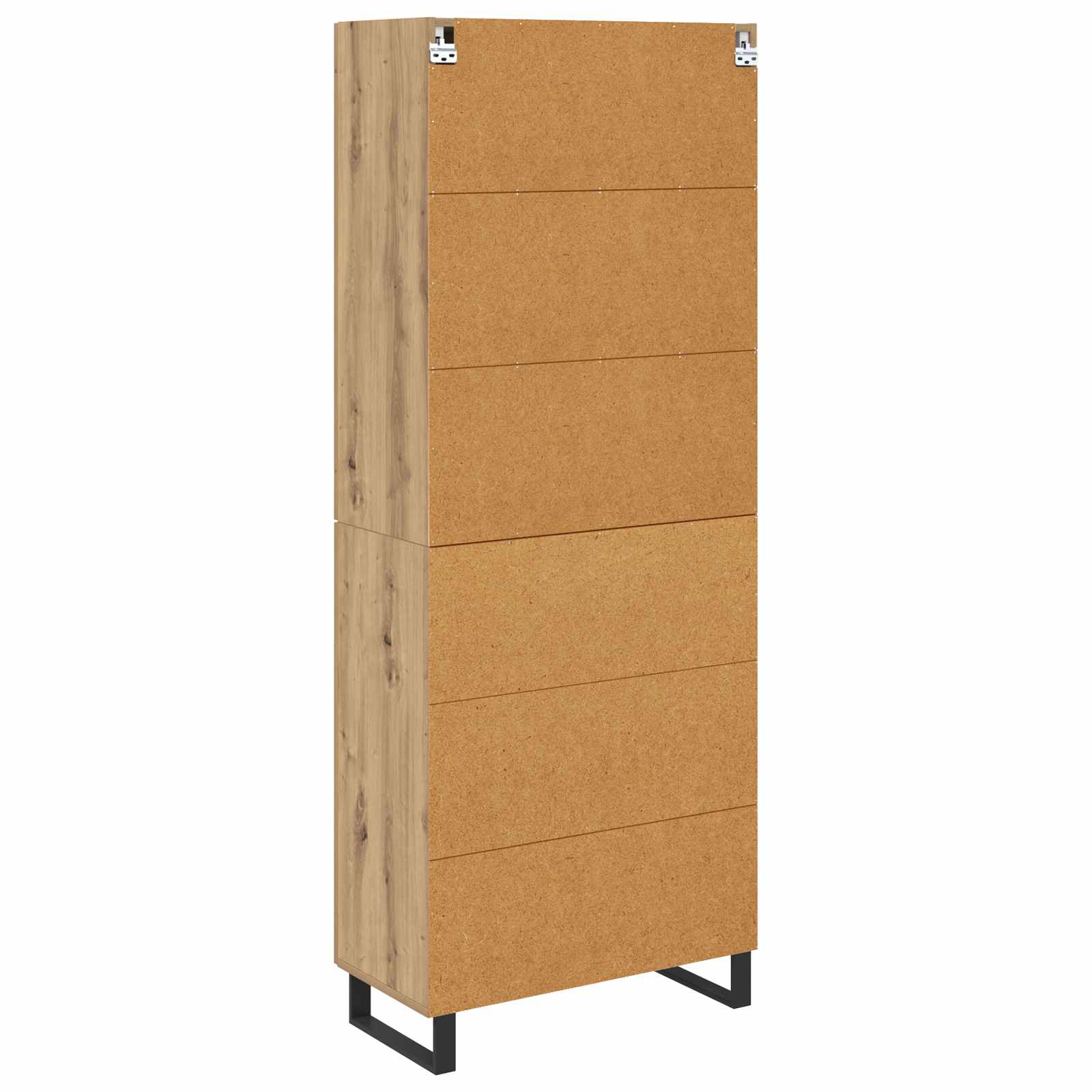 Haut Armoire 2 pcs Chêne artisanal Bois Aggloméré et Verre - XIOS
