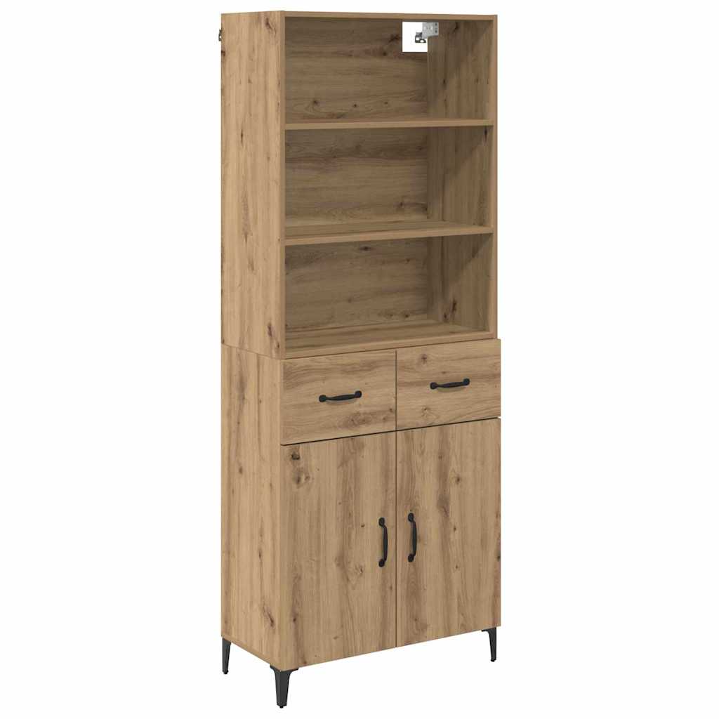 Haut Armoire avec tiroir Chêne artisanal 69,5 x 34 x 180 cm - XIOS