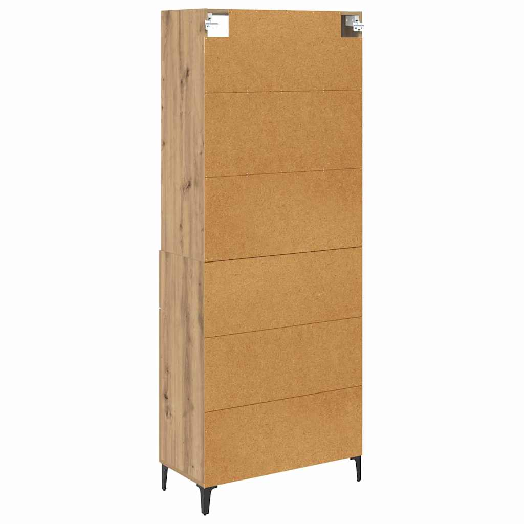 Haut Armoire avec tiroir Chêne artisanal 69,5 x 34 x 180 cm - XIOS