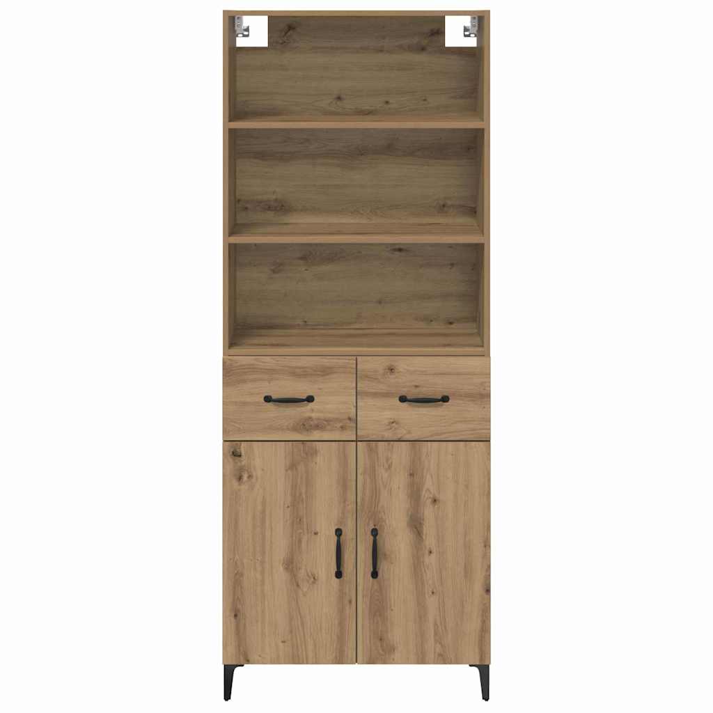 Haut Armoire avec tiroir Chêne artisanal 69,5 x 34 x 180 cm - XIOS