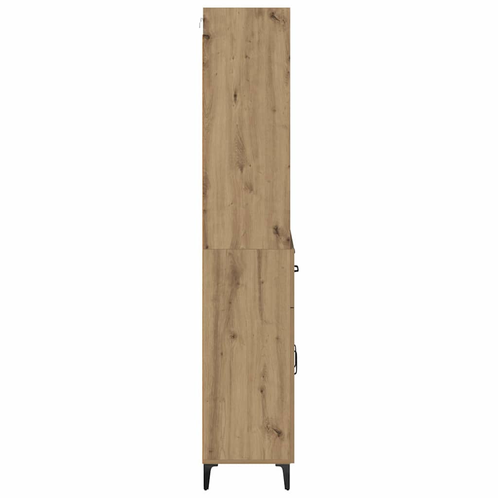 Haut Armoire avec tiroir Chêne artisanal 69,5 x 34 x 180 cm - XIOS