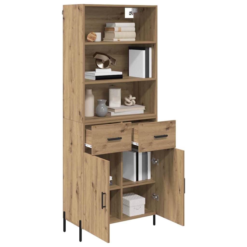 Haut Armoire avec tiroir Chêne artisanal 69,5 x 32,5 x 180 cm - XIOS