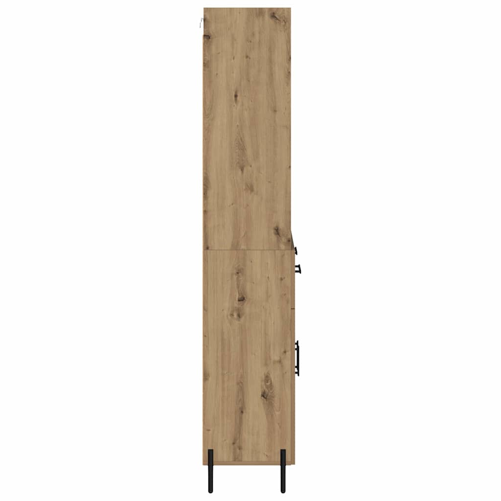 Haut Armoire avec tiroir Chêne artisanal 69,5 x 32,5 x 180 cm - XIOS