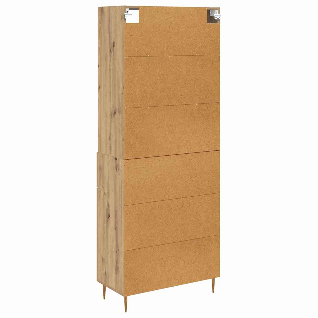 Haut Armoire avec tiroir Chêne artisanal 69,5 x 34 x 180 cm - XIOS