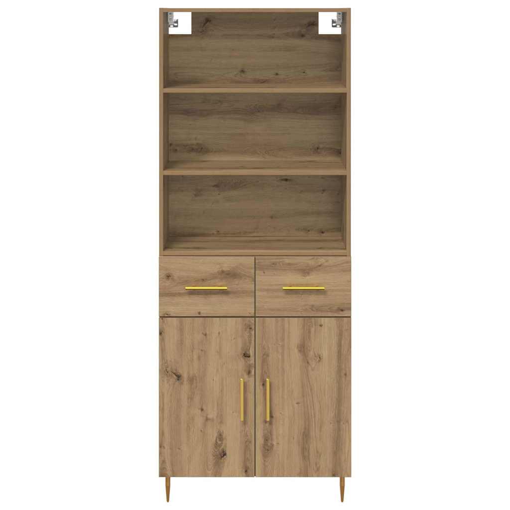 Haut Armoire avec tiroir Chêne artisanal 69,5 x 34 x 180 cm - XIOS