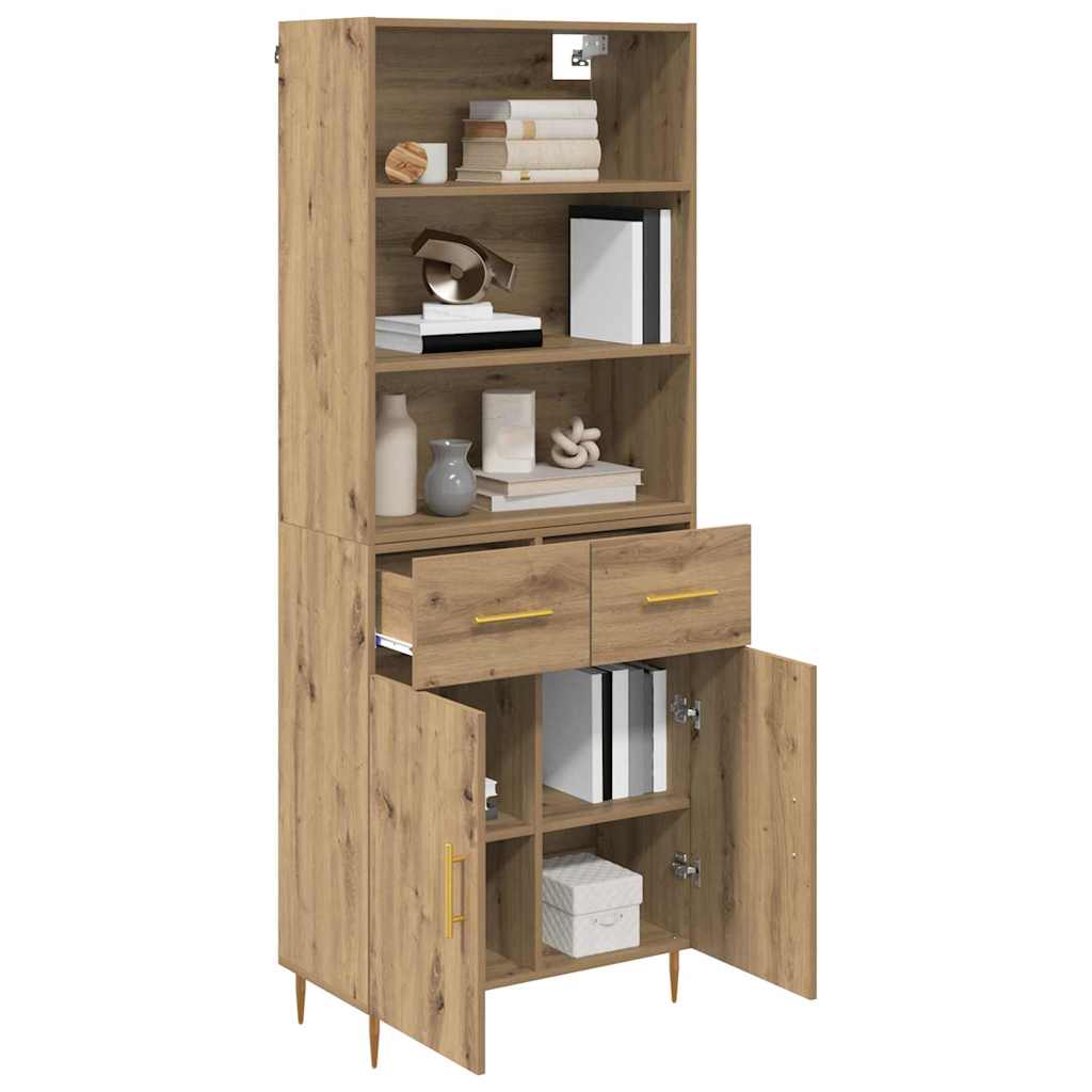Haut Armoire avec tiroir Chêne artisanal 69,5 x 34 x 180 cm - XIOS