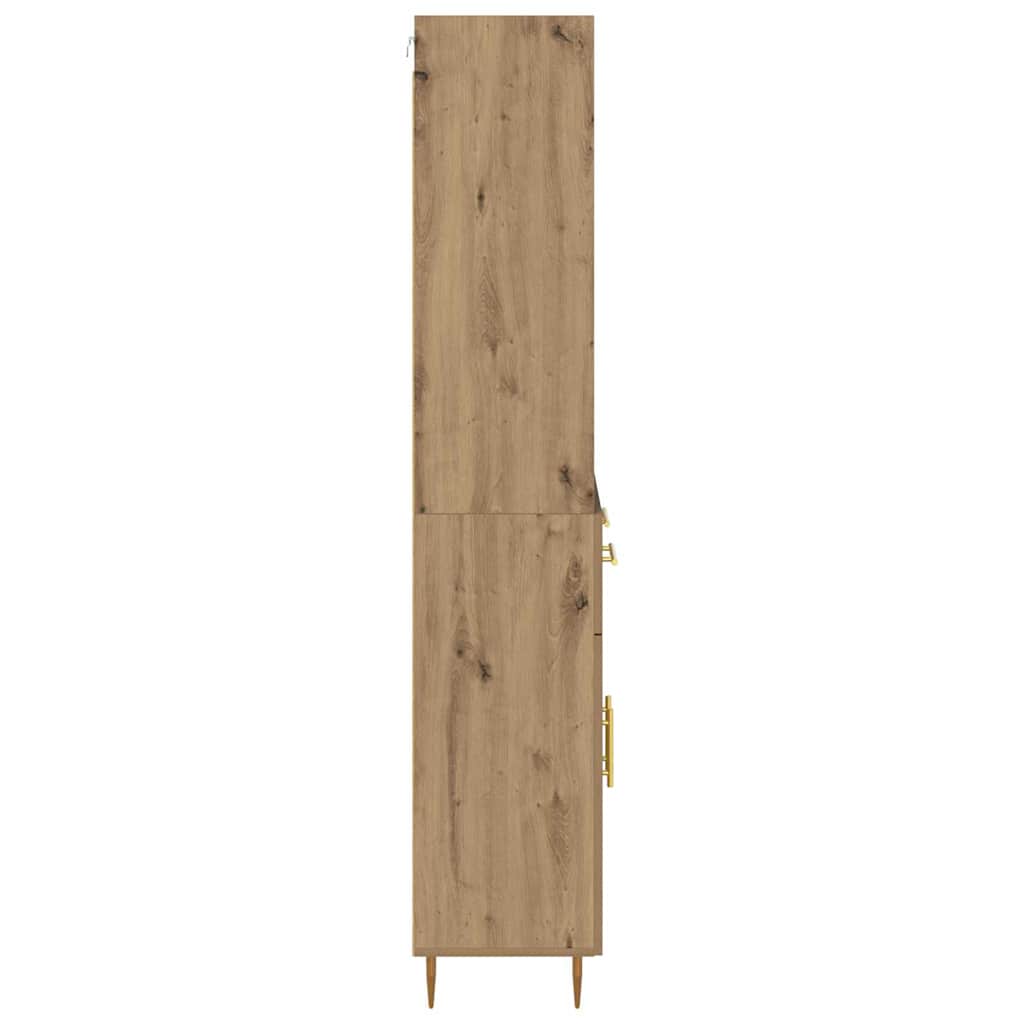 Haut Armoire avec tiroir Chêne artisanal 69,5 x 34 x 180 cm - XIOS