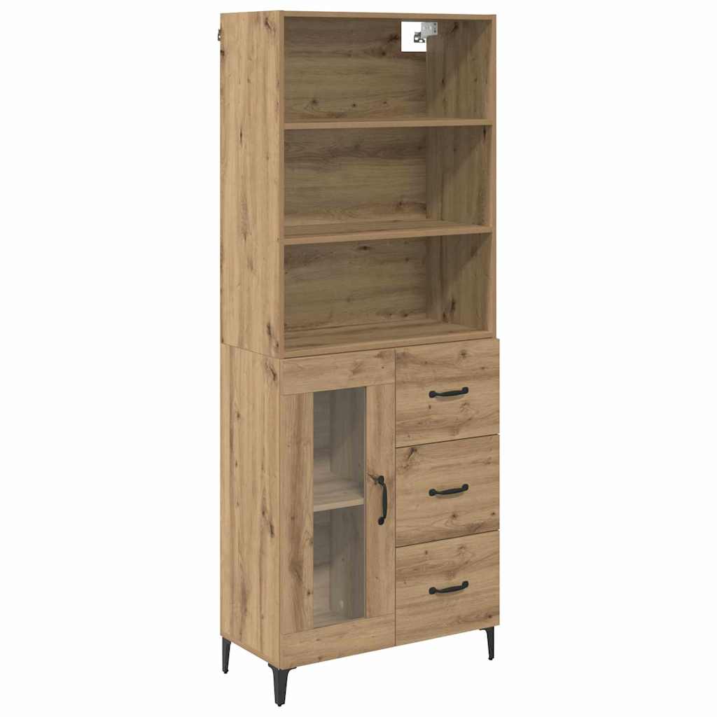 Haut Armoire avec tiroir Chêne artisanal 69,5 x 34 x 180 cm - XIOS