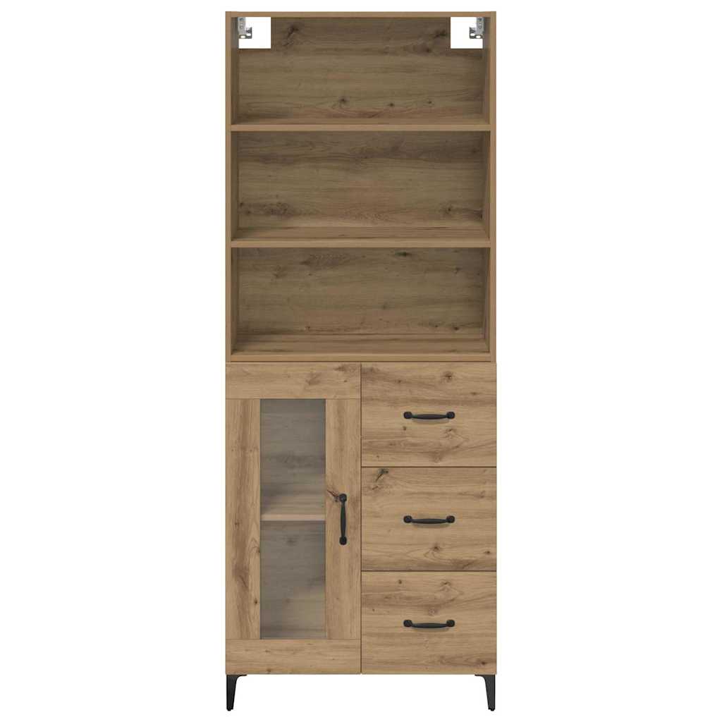 Haut Armoire avec tiroir Chêne artisanal 69,5 x 34 x 180 cm - XIOS