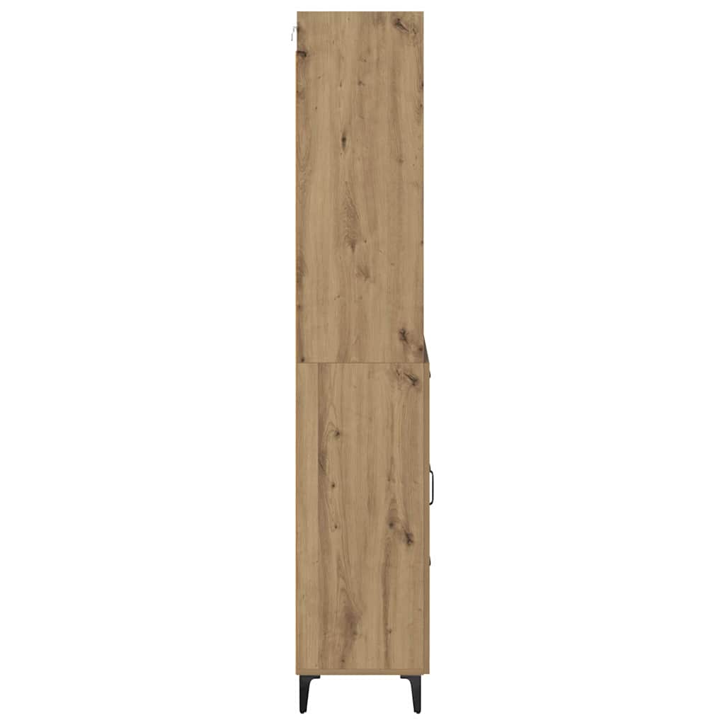 Haut Armoire avec tiroir Chêne artisanal 69,5 x 34 x 180 cm - XIOS