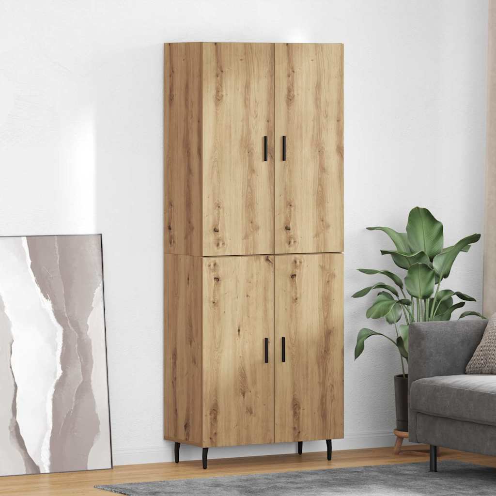 Haut Armoire 2 pc Chêne artisanal 69,5 x 34 x 180 cm