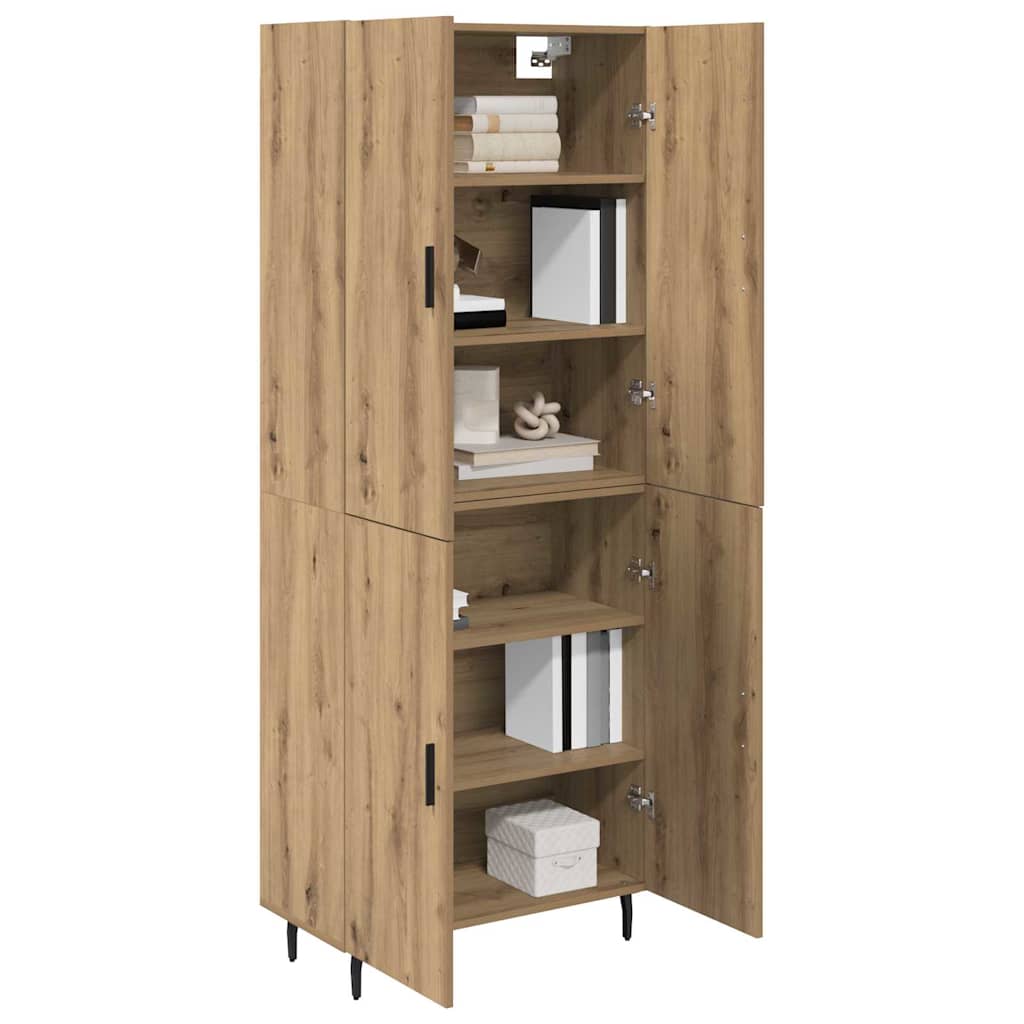 Haut Armoire 2 pcs Chêne artisanal 69,5 x 34 x 180 cm